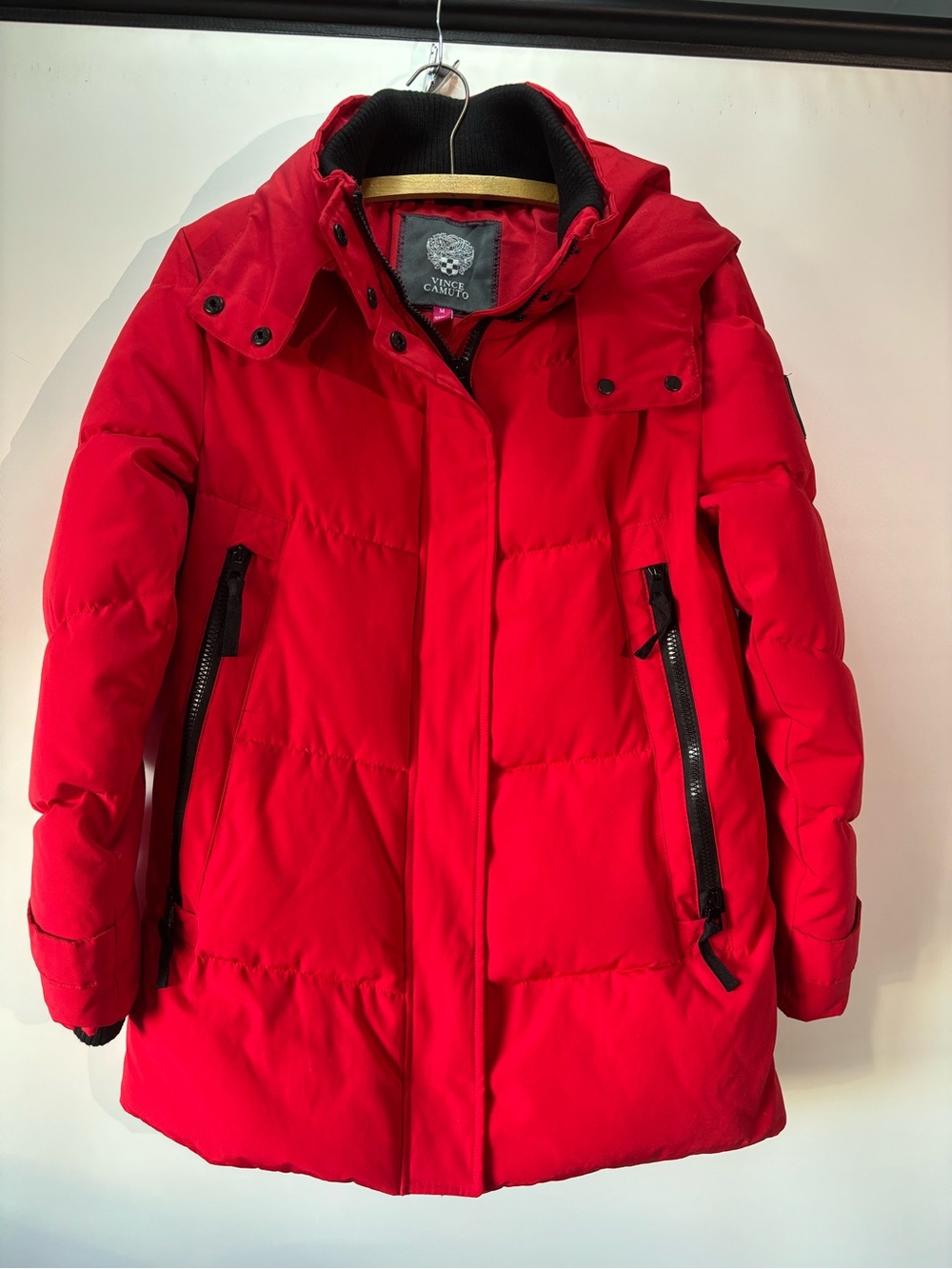 Vince Camuto ladies Bright Red Quilted Puffer Jacket